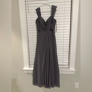 Watters &Watters style 4515 grey long dresss
